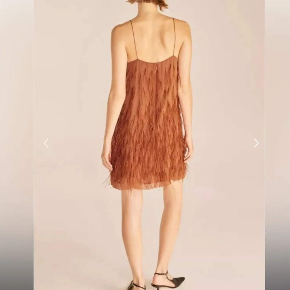 Rebecca Taylor Feather Sheath Mini Silk Dress - Picture 6 of 13